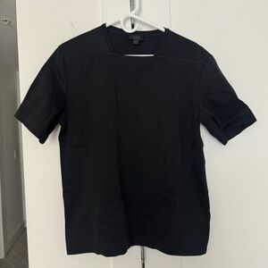 COS Men's Black T-Shirt with Square Neck